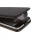 LG G5 - Genuine Leather Up Down Flip Protective Phone Cover Case - Black